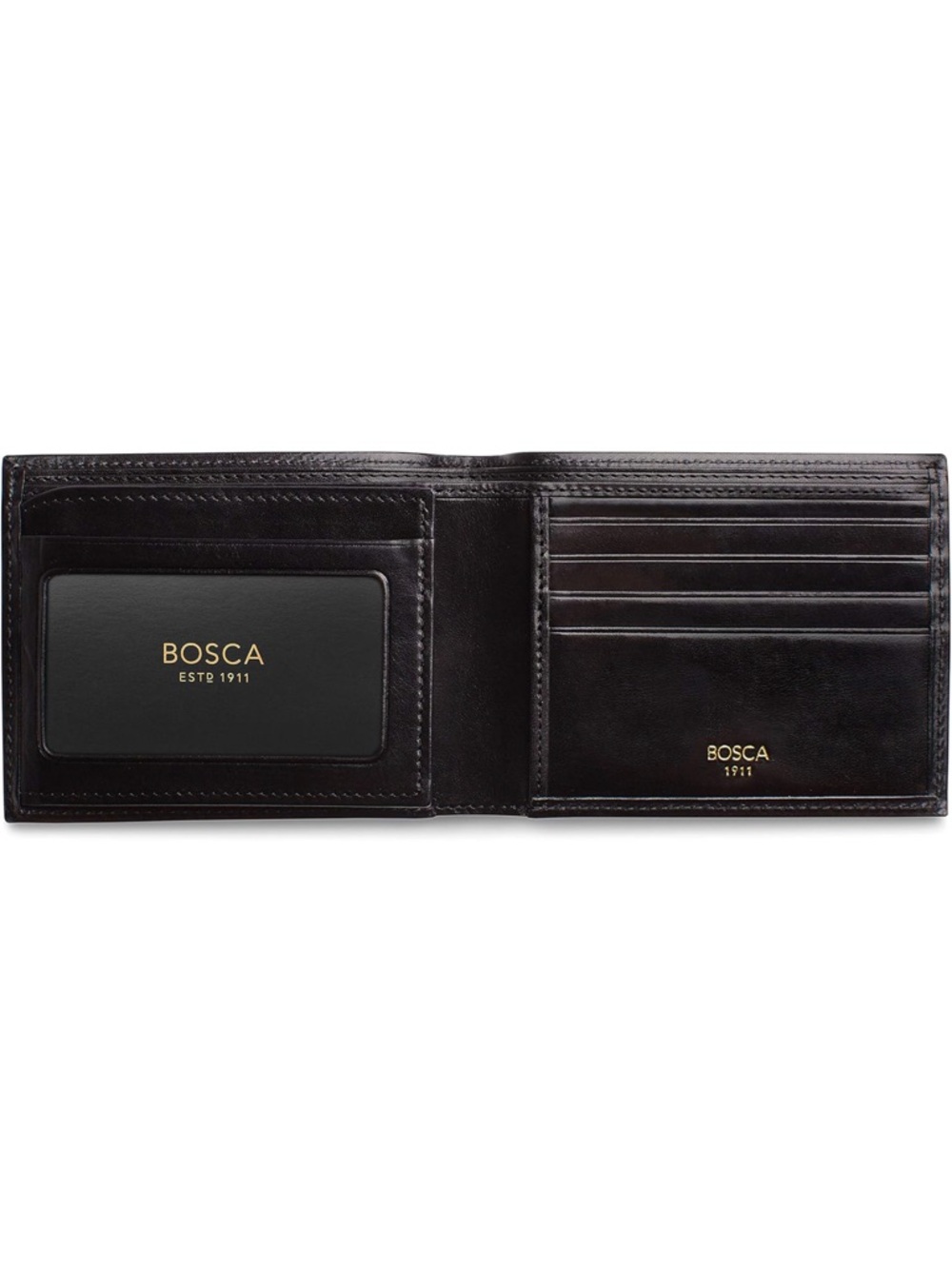 Bosca Black Leather Card & ID Wallet